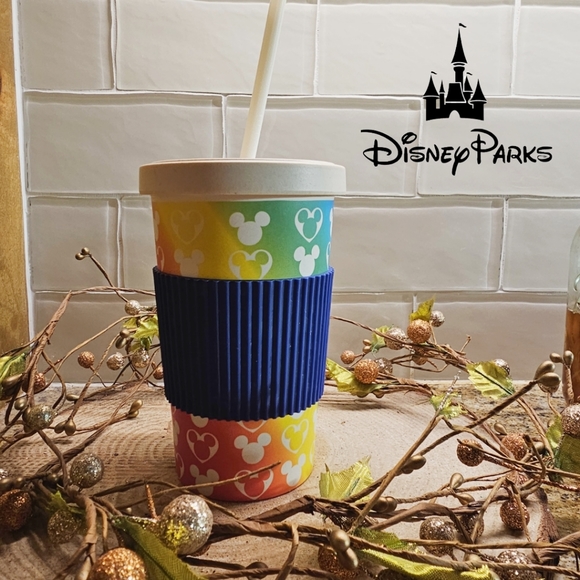Disney Parks PRIDE tumbler rainbow mickey mouse bamboo - Picture 1 of 4
